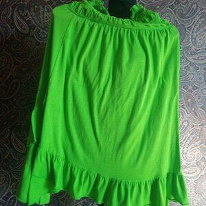 Beautiful peasant forest green mini dress